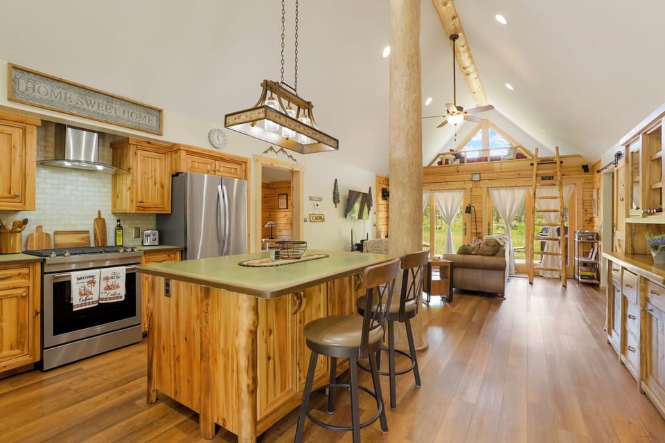 Large open concept kitchen/ living room :) 