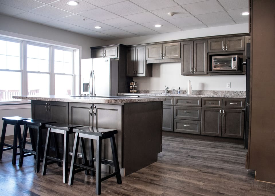 A kitchen ready to prepare breakfast, lunch, or supper!