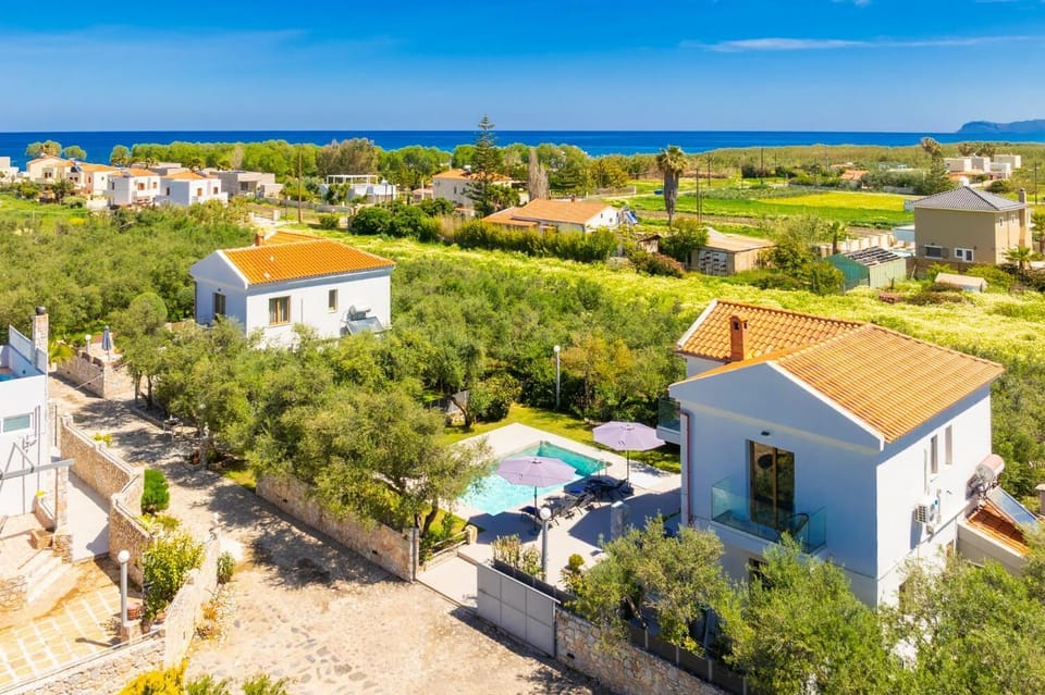 Aerial view of villa