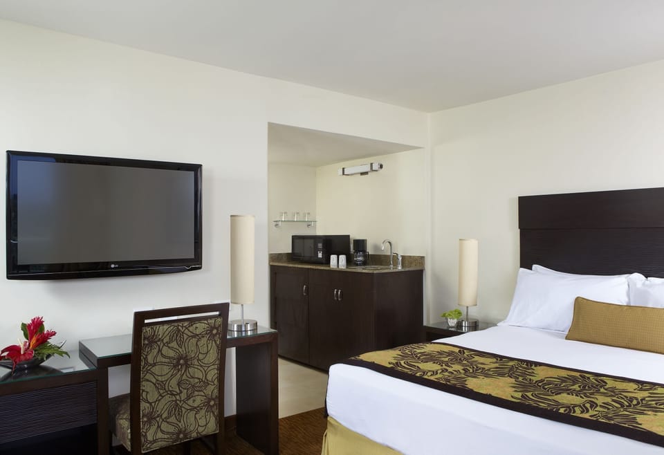 Settle in with in-room entertainment and a restful sleeping space.