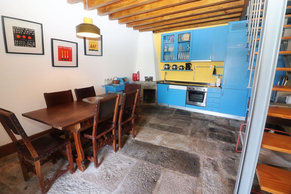 Kitchen in a holiday home in Gerês