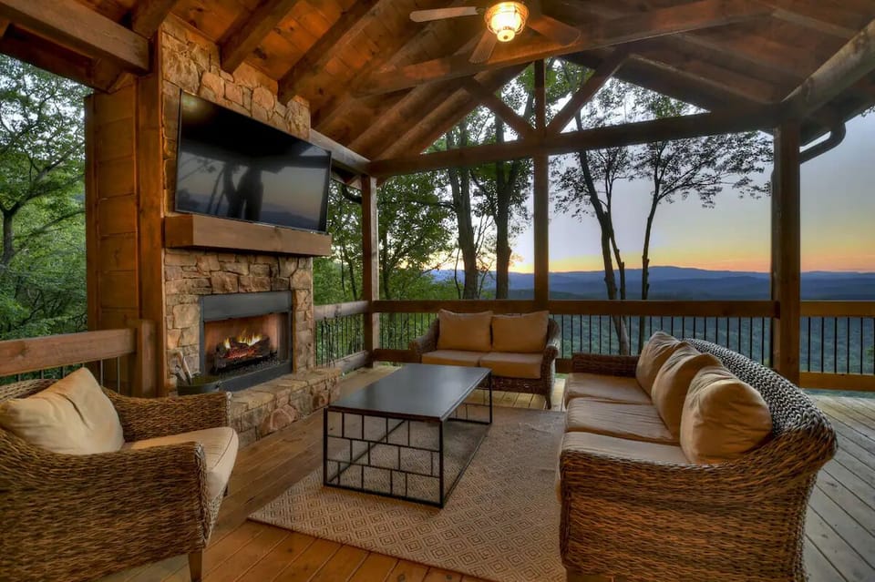 Back Porch with Fireplace (1)