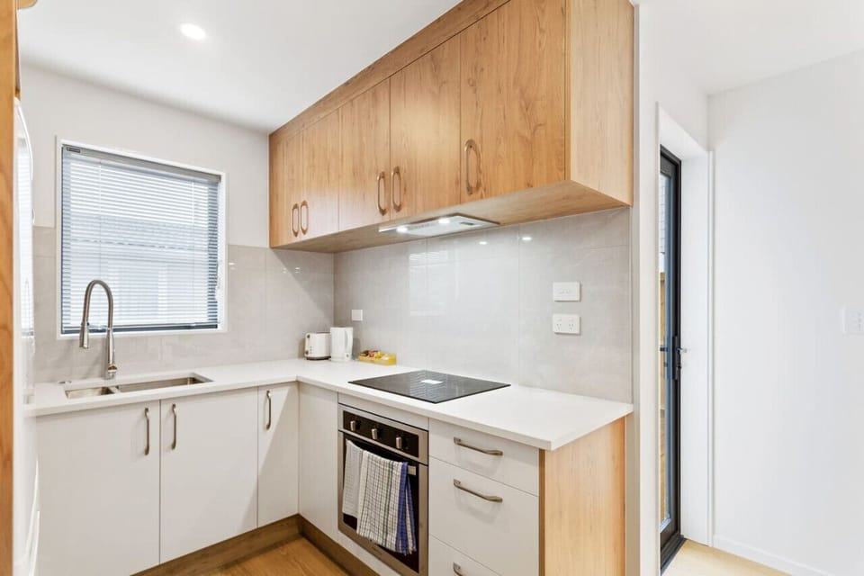 There is plenty of prep space in the kitchen.