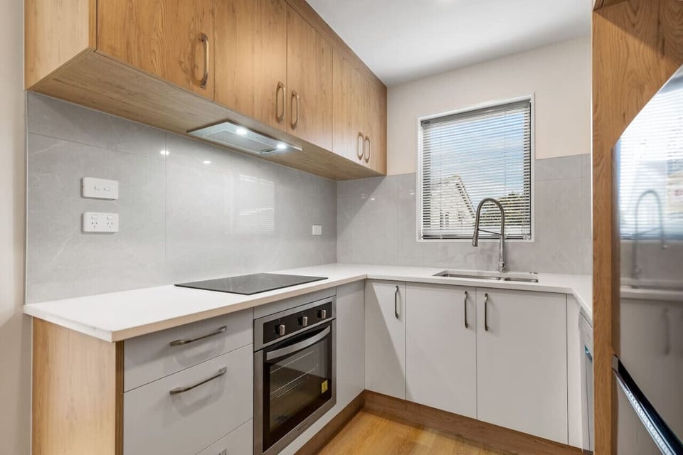 There is plenty of prep space in the kitchen.