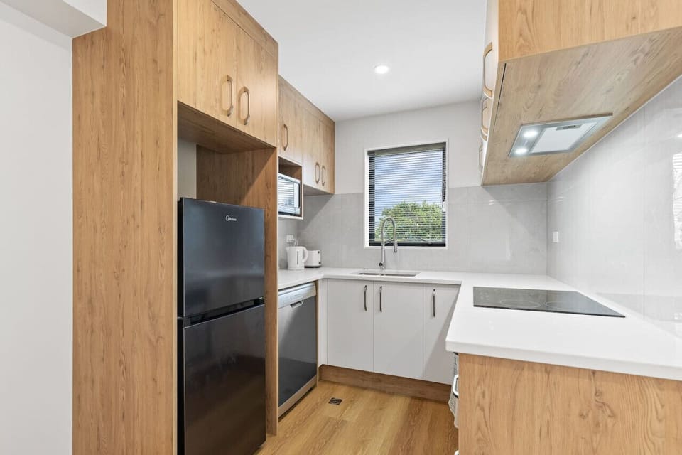 There is plenty of prep space in the kitchen.