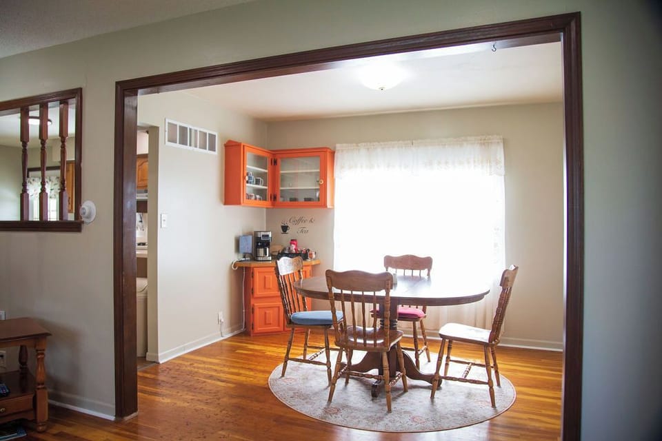 Coffee/tea nook in dining area for that great start to the day.