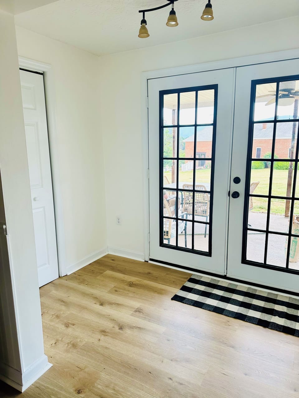French doors to patio