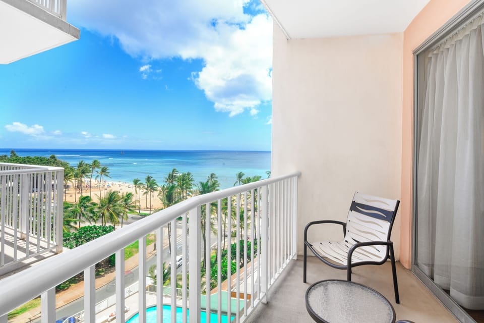 Sip morning coffee on the balcony with ocean breezes.