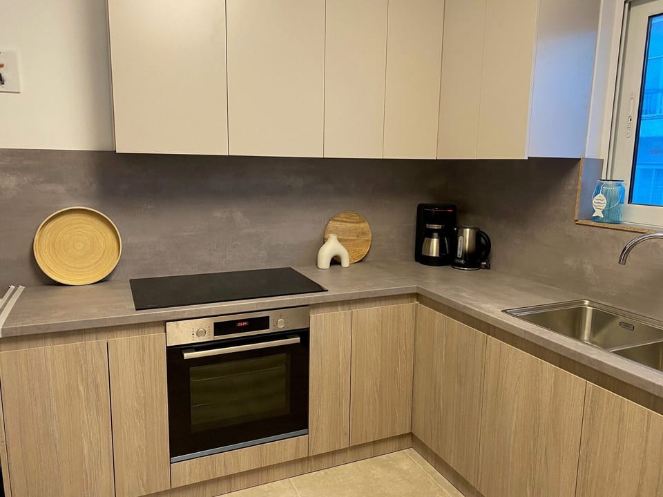 Brand new kitchen is fully stocked with everything you may need to prepare meals