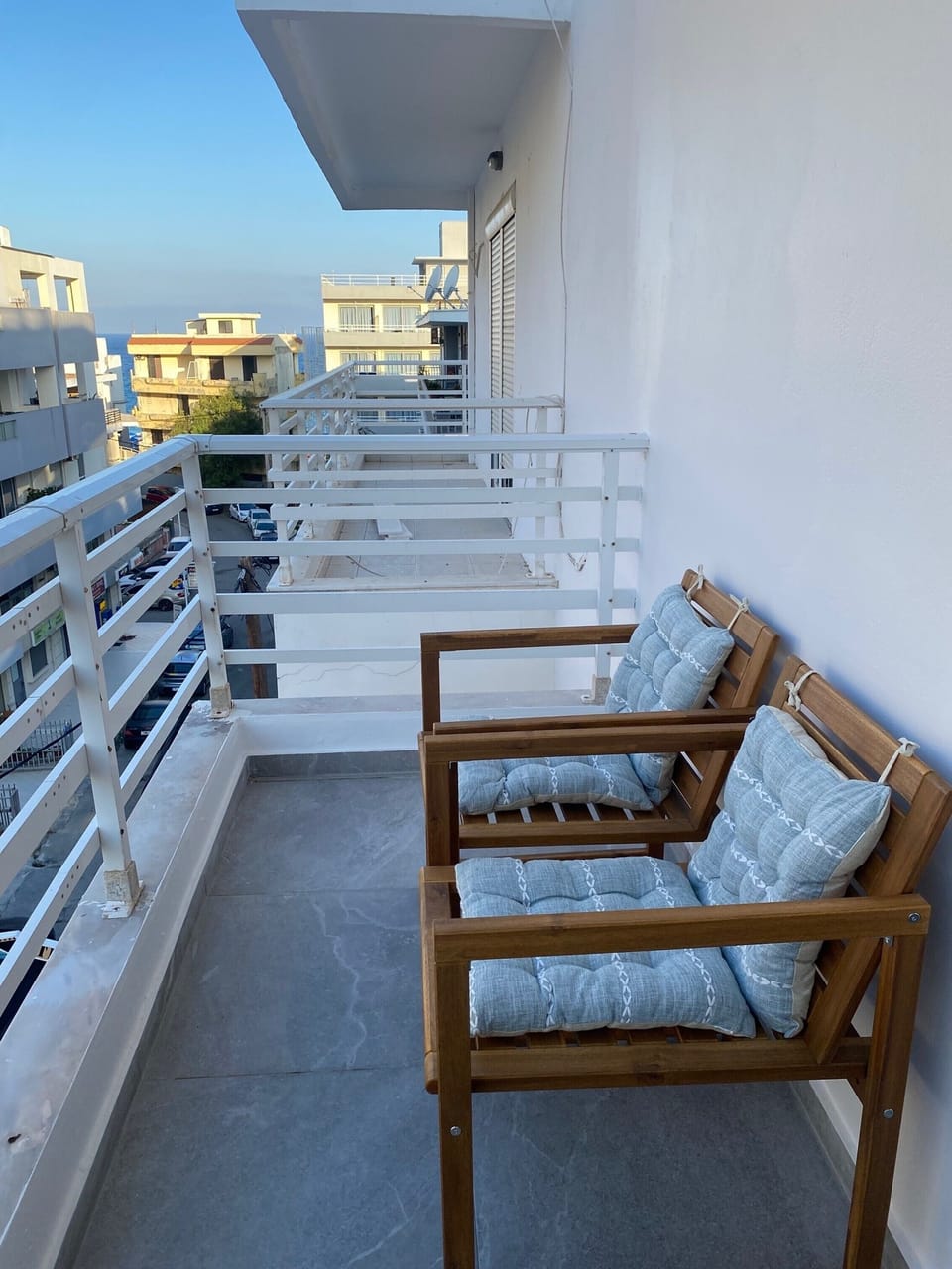 You can see glimpses of the water from the front balcony.