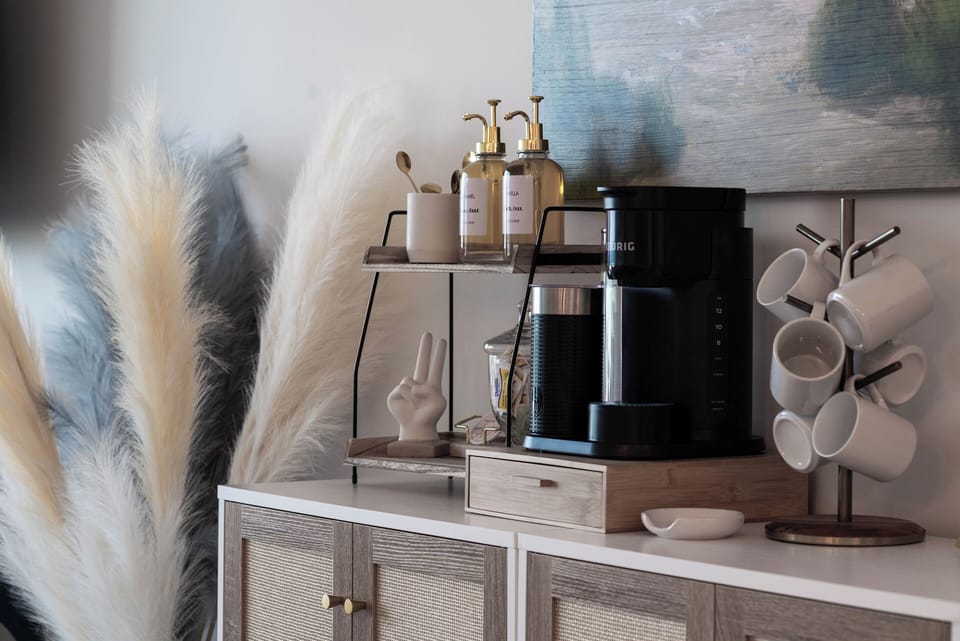 Enjoy our fully-stocked coffee bar for our guests.