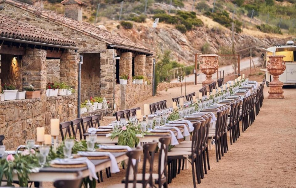 Outdoor banquet area