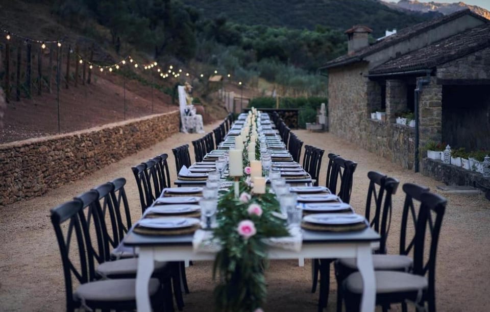 Outdoor banquet area