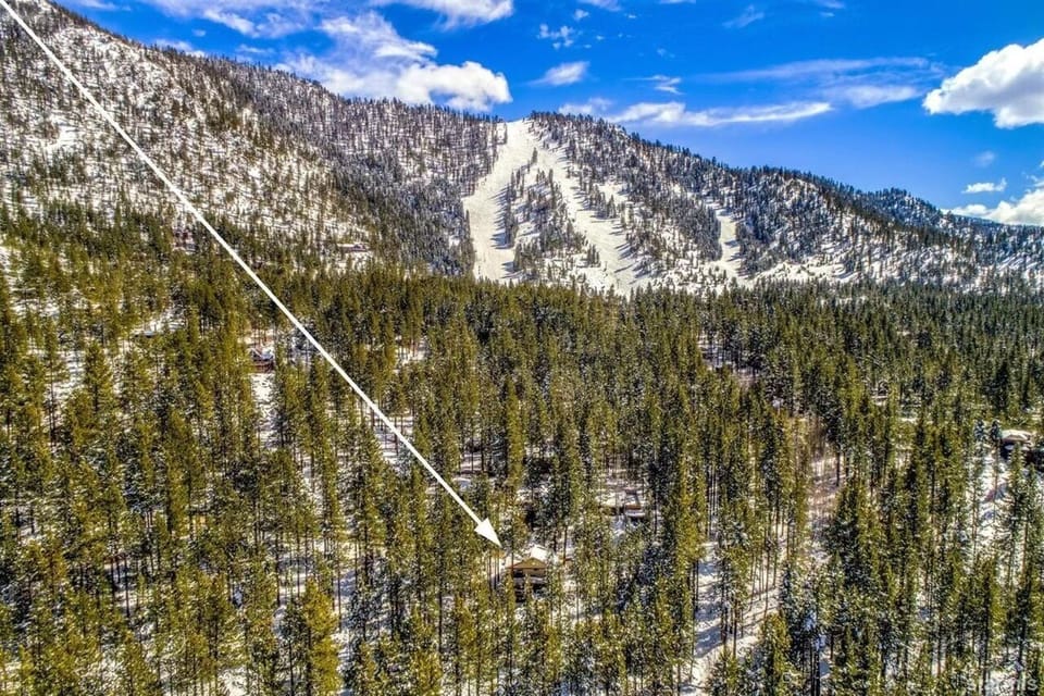 Aerial View of the house in relation to Heavenly Ski Resort 