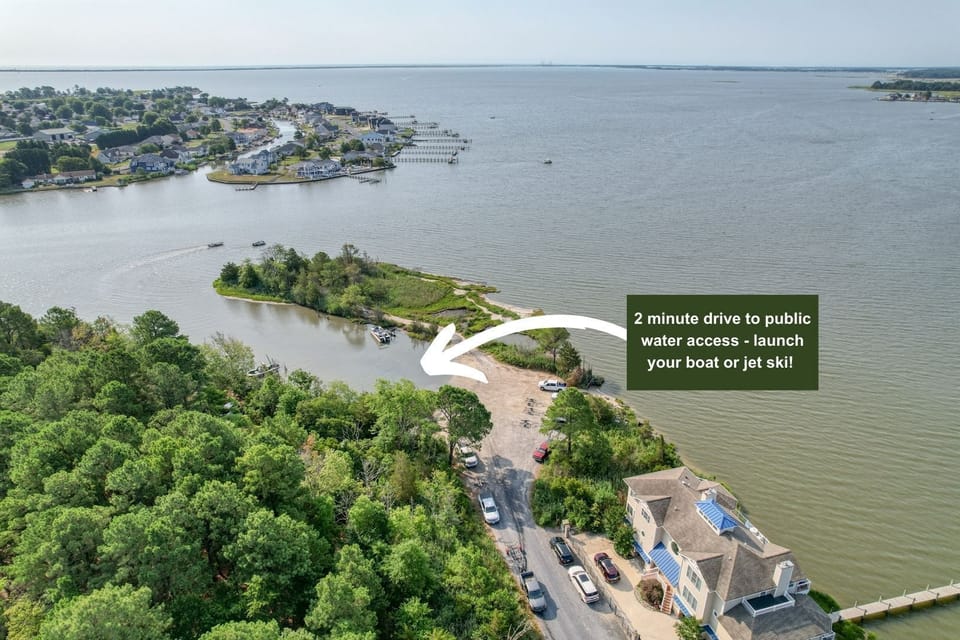 View of the public boat launch located just down the road from the house!