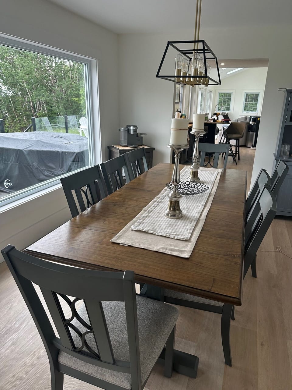 Dining room off kitchen with picture window