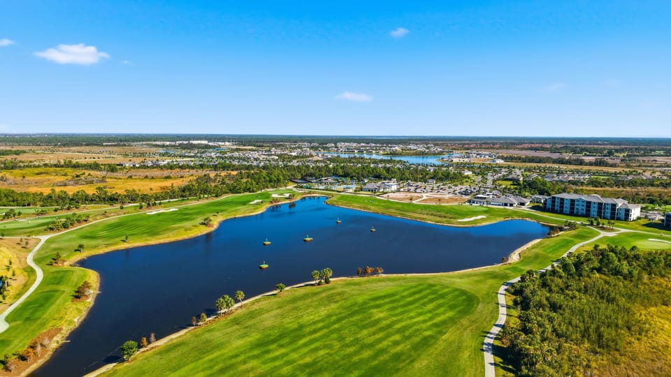 Aqua driving range at the golf course