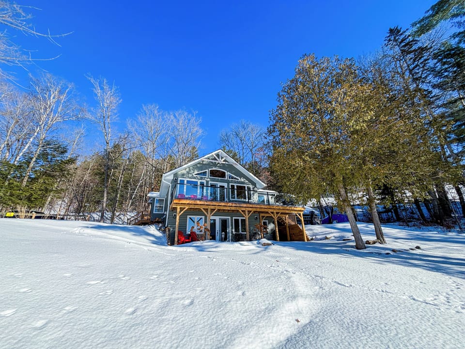 Cottage and Yard in Winter