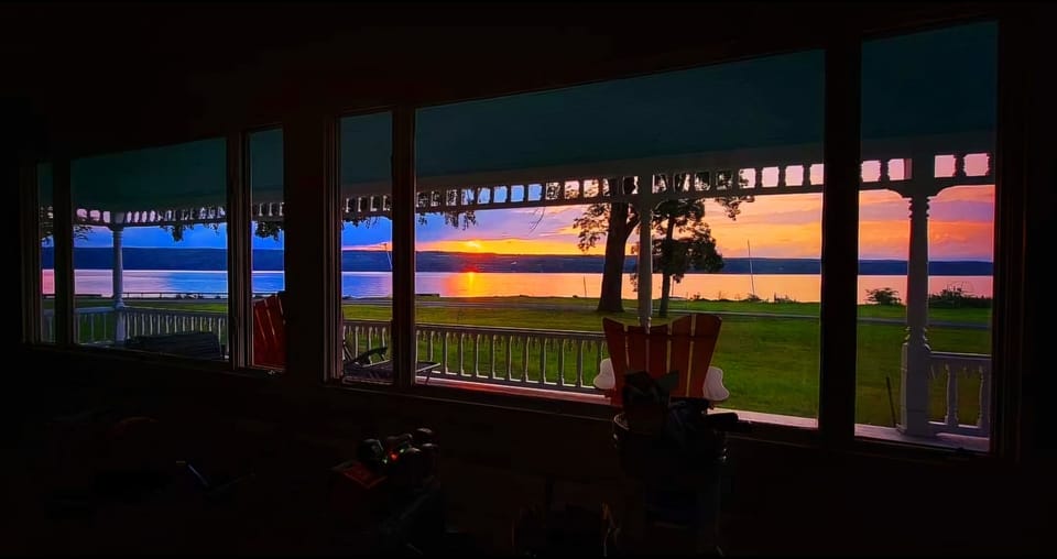 Livingroom Looking South/West at Sunset. Its an ever changing magic canvas.