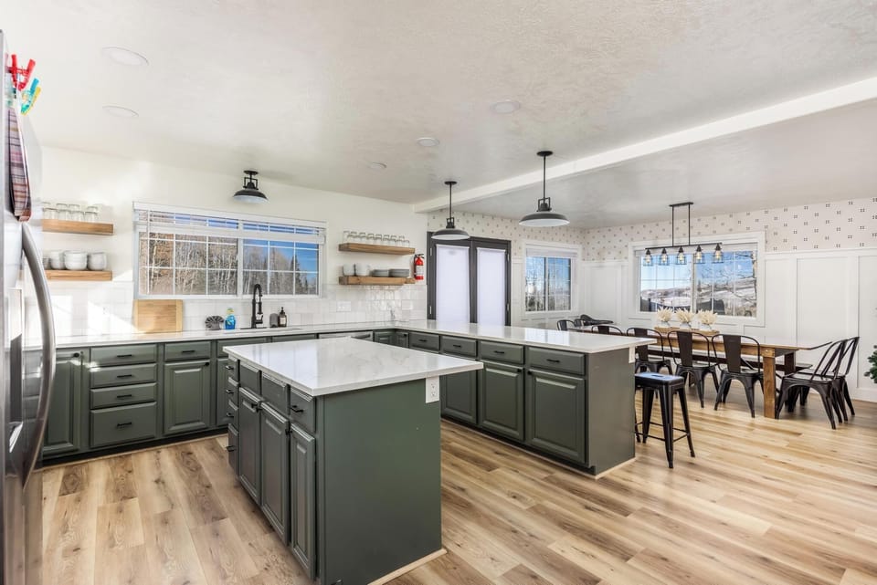 Huge kitchen with an island