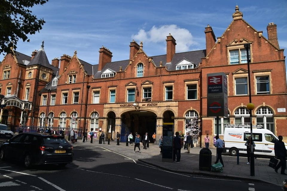13/14 minutes walk away, Marylebone Train Station