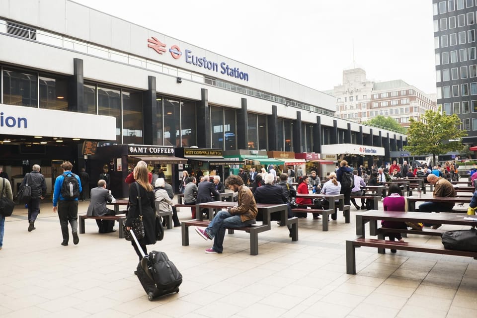 15 minutes away by public transport, Euston Station