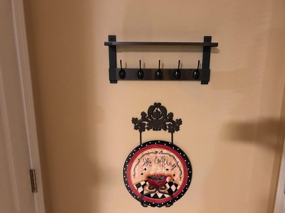 Coat & key rack by the door