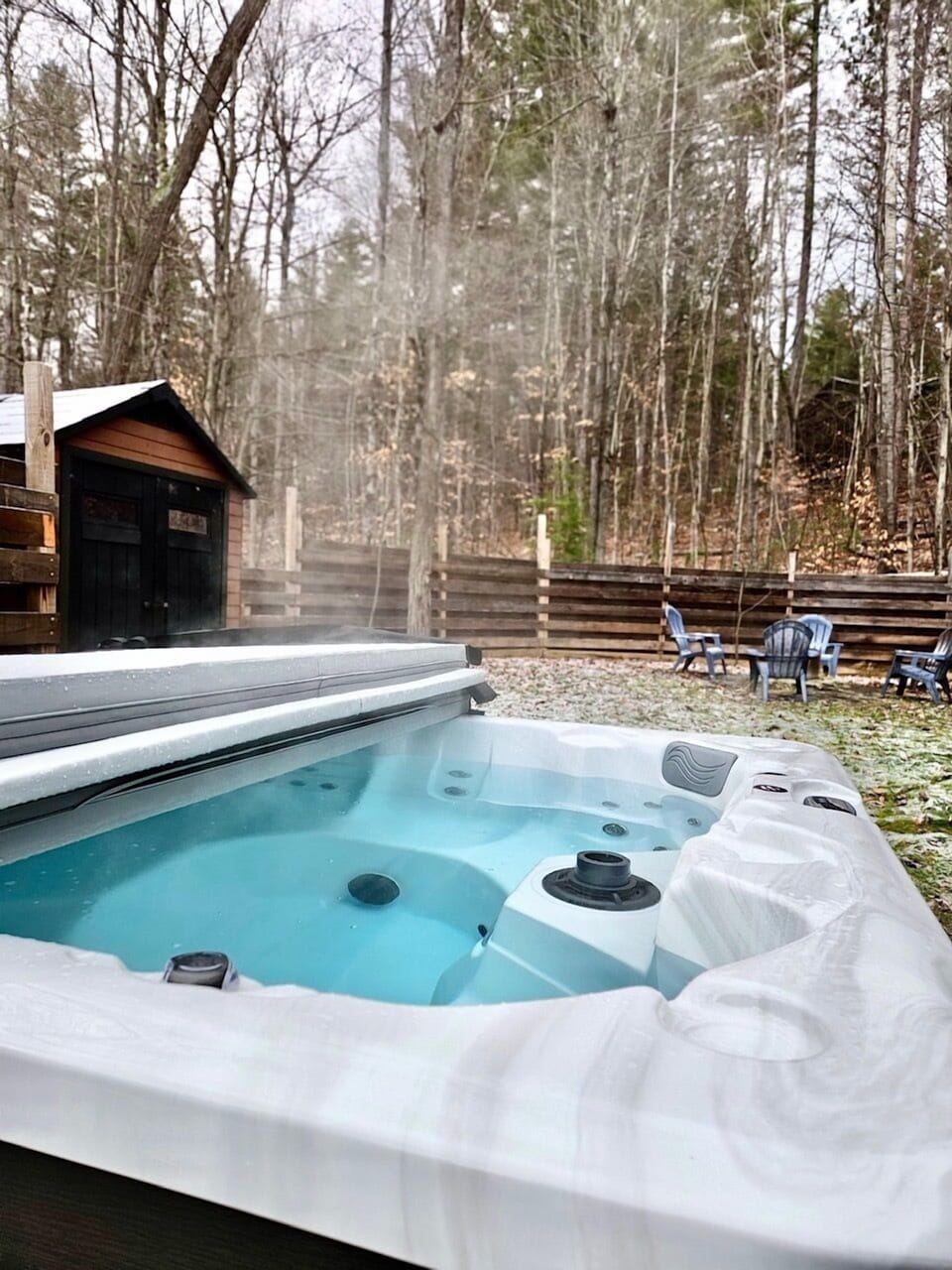 After a fun-filled day, the hot tub awaits you.