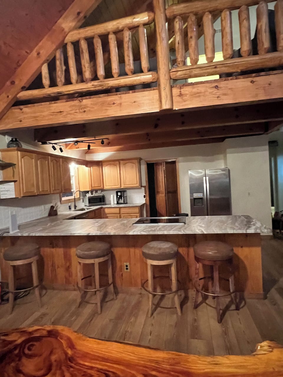 Kitchen bar with Loft above