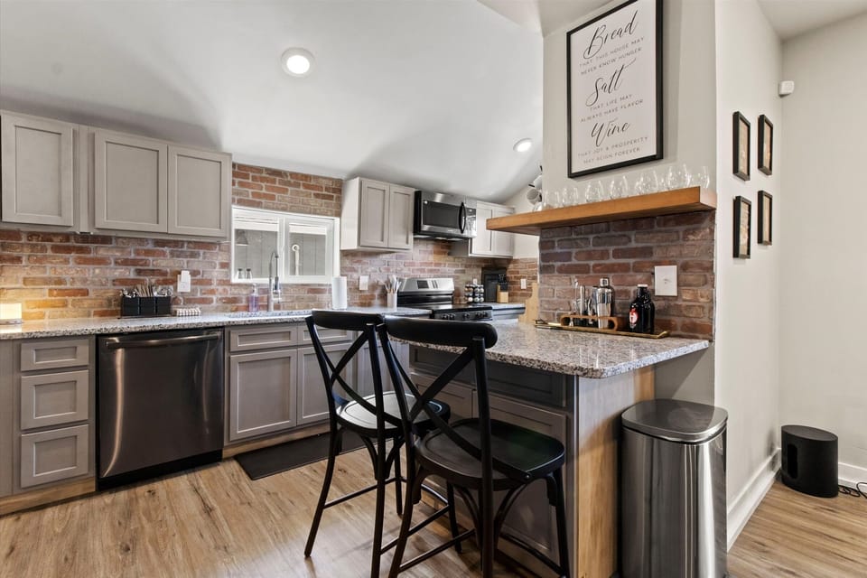 Newly remodeled kitchen on first floor of the main house
