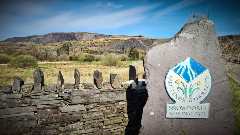 Entrance to Snowdonia (Eryii) National Park in Nantlle