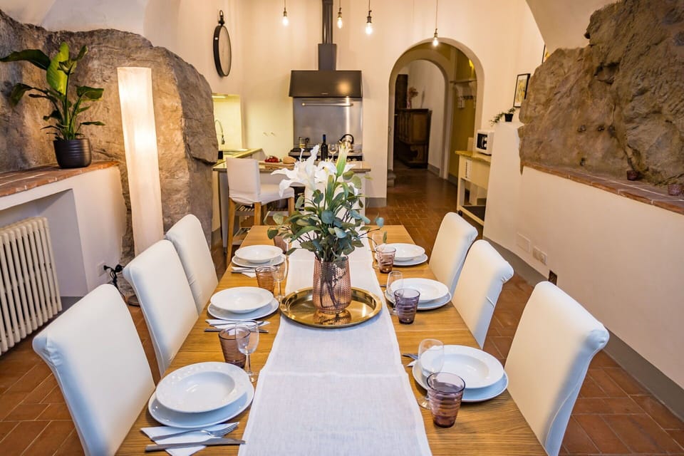 Dining room and kitchen