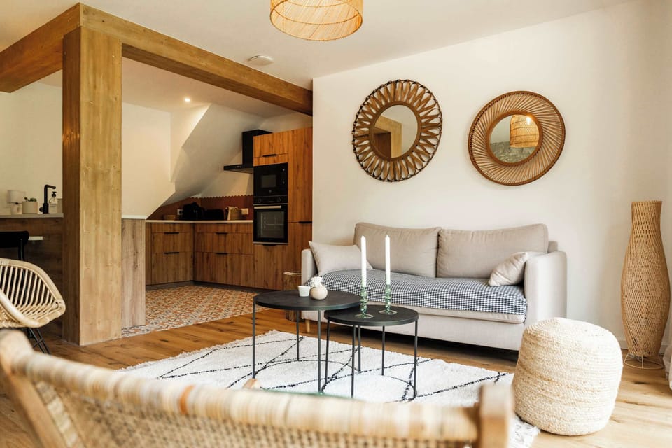 Coin Salon - Gite 4 personnes -  Le Doux - Station des Rousses