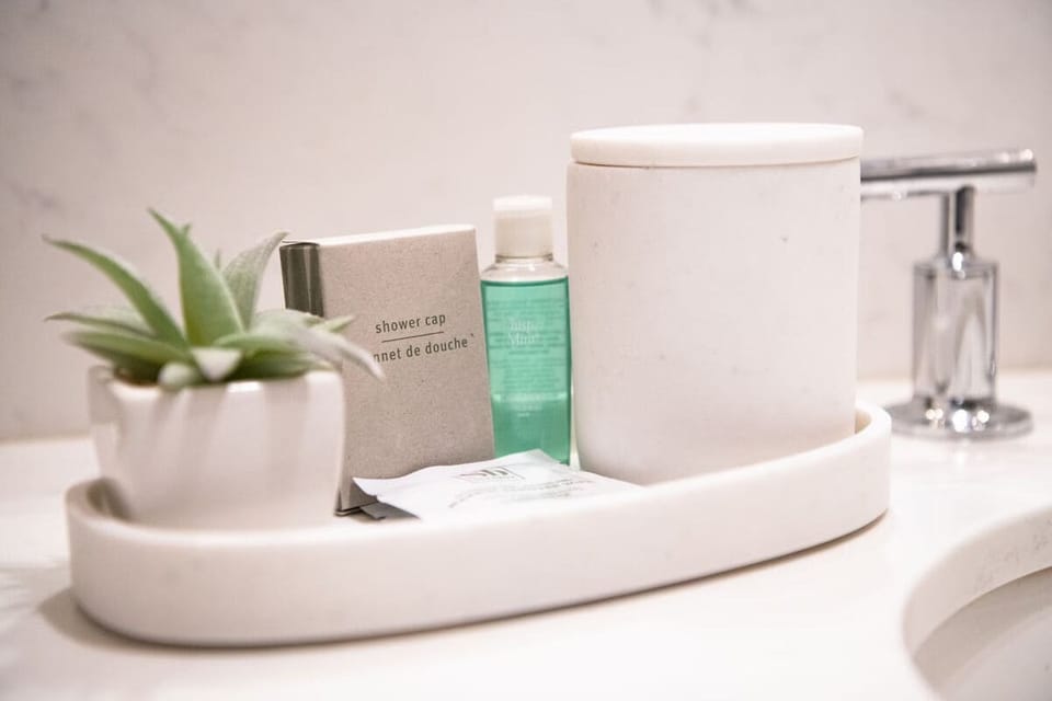Enjoy thoughtful bath amenities for an elevated, pampered stay.