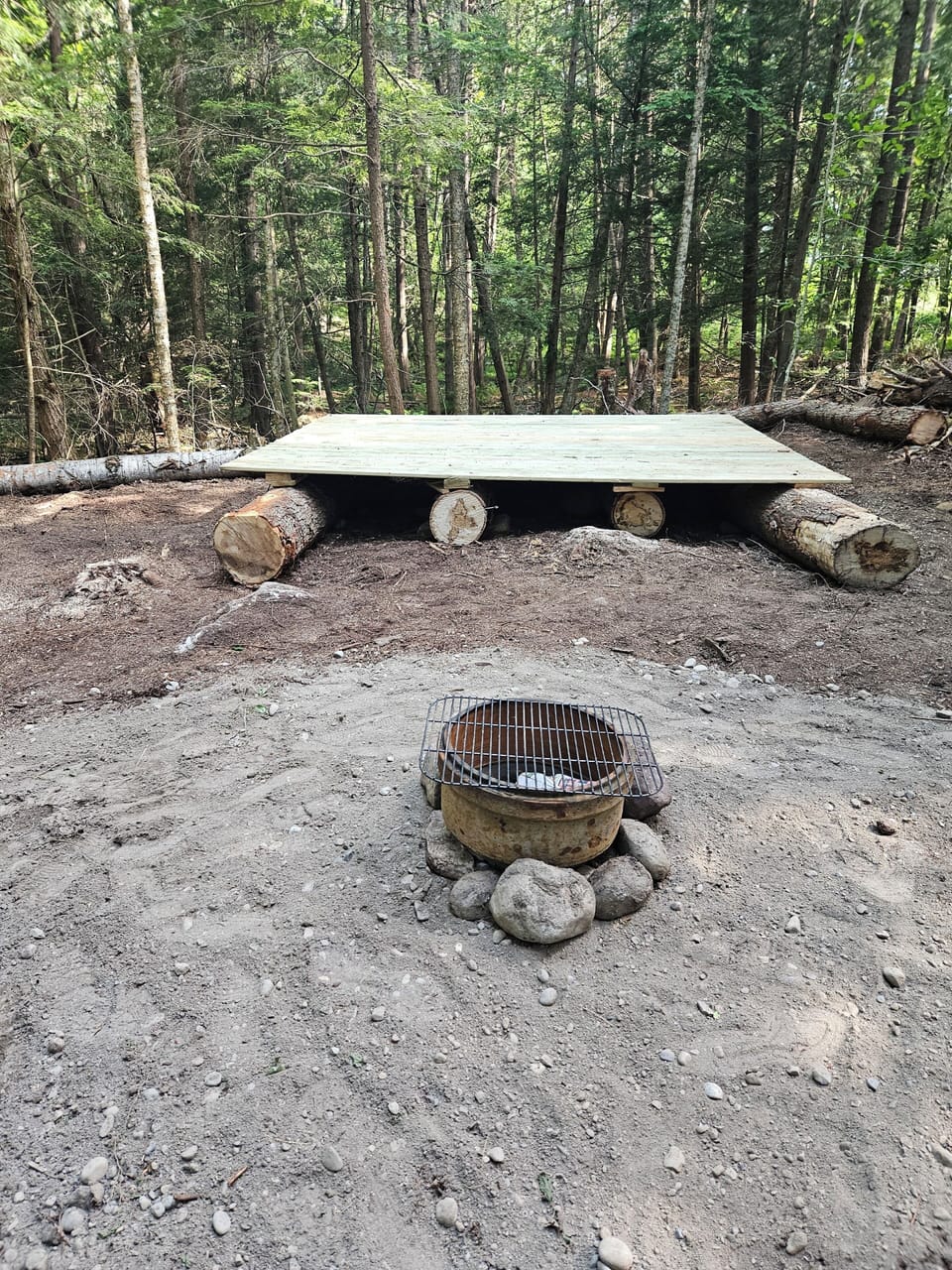 12x10 platform with eyelets around to secure tent
