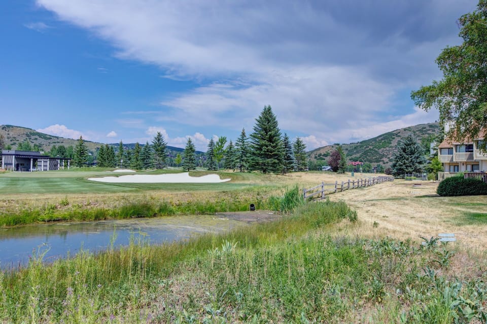 The serene views of the golf course and meandering stream.