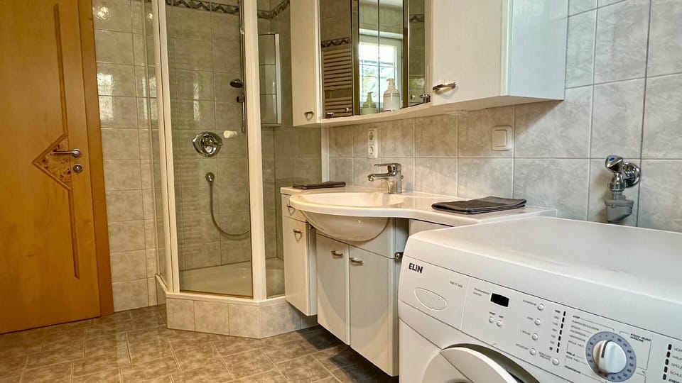 Bathroom with laundry
