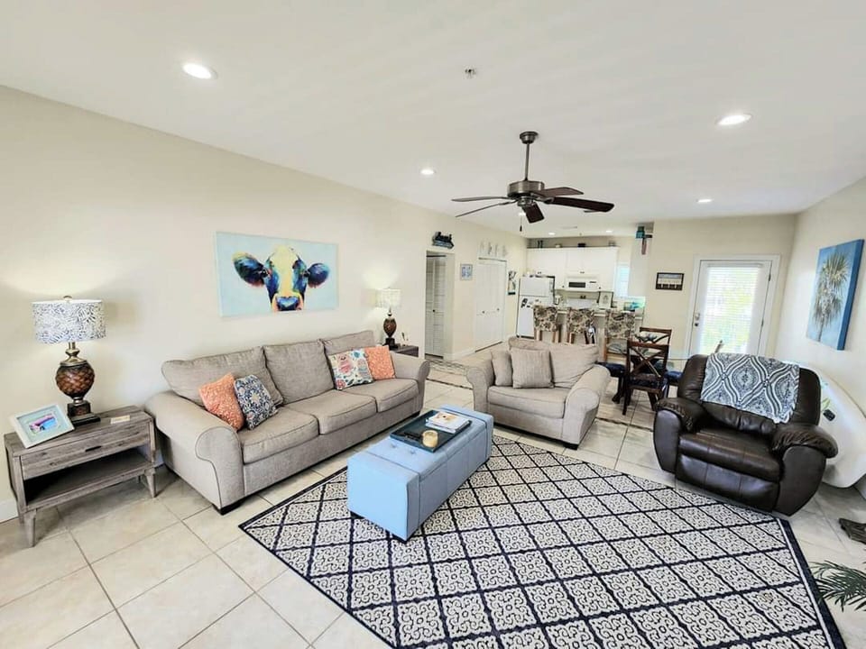 Living area. Sleeper sofa couch