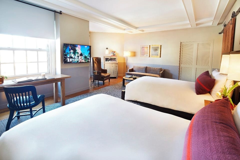 Wake up to daylight, then work comfortably at the window desk