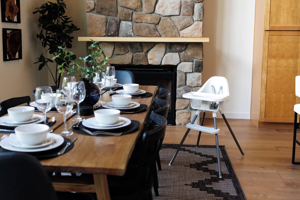 High chair at the home