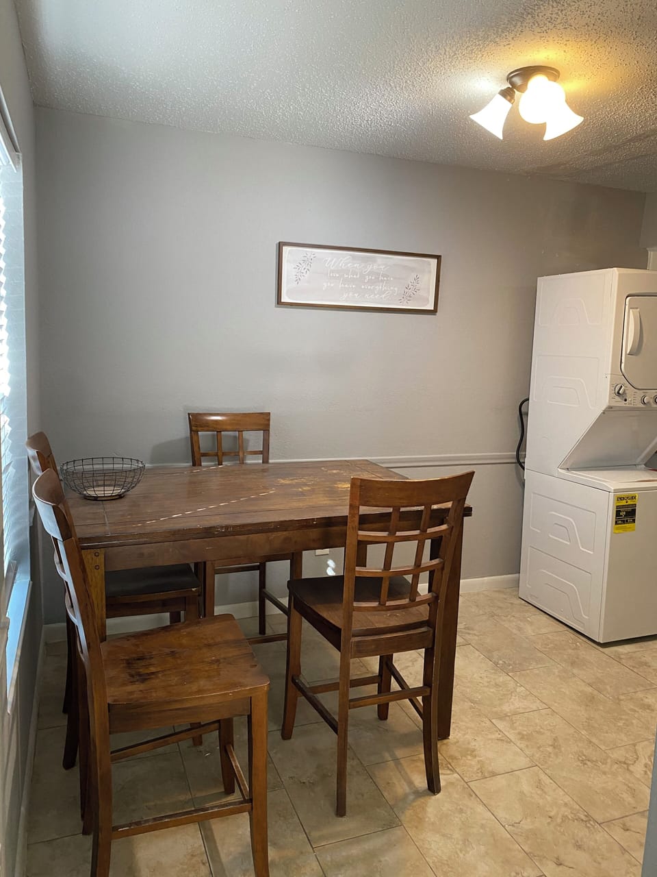 Washer dryer and Dining area