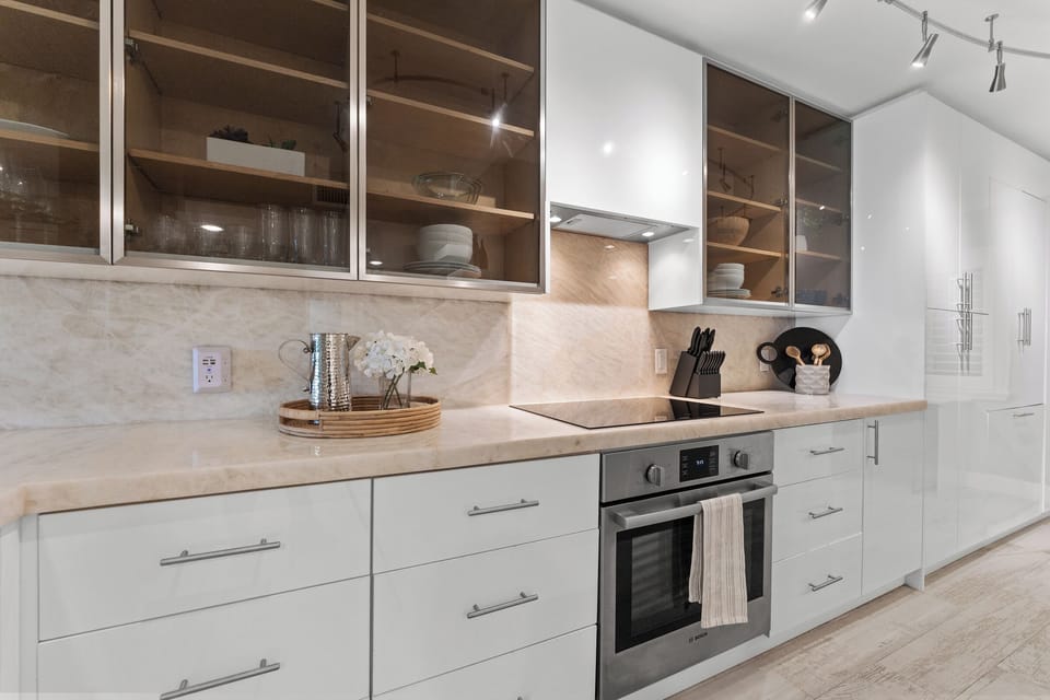 Bosch appliances w/ an induction cooktop.