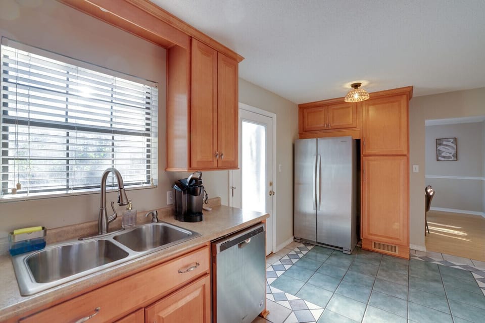 A fully equipped kitchen with ample counter space, modern appliances, and a cozy breakfast nook.