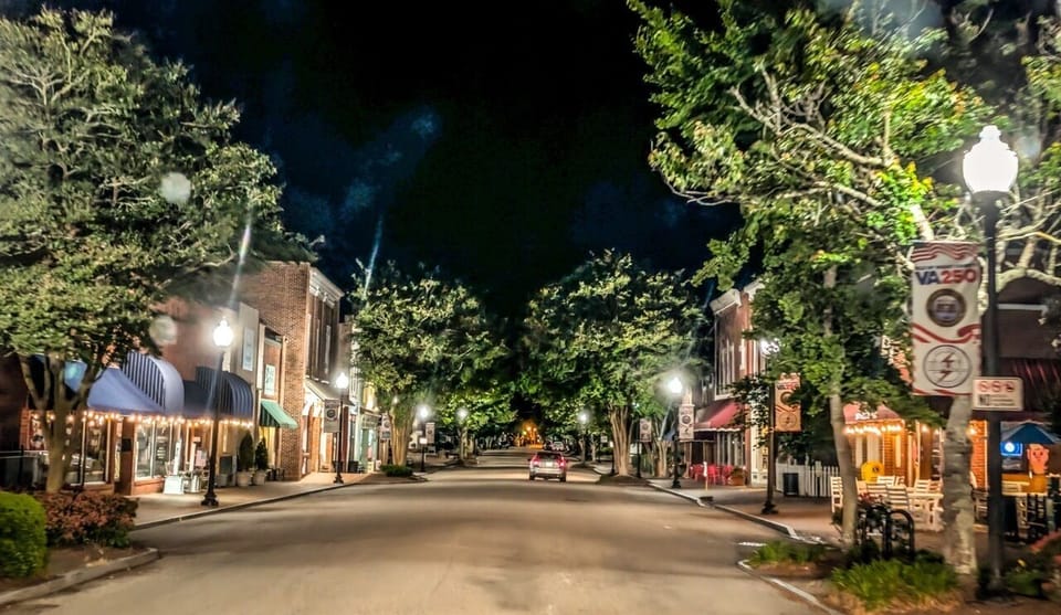Downtown Smithfield lit up! Bustling with shops, restaurants and events!