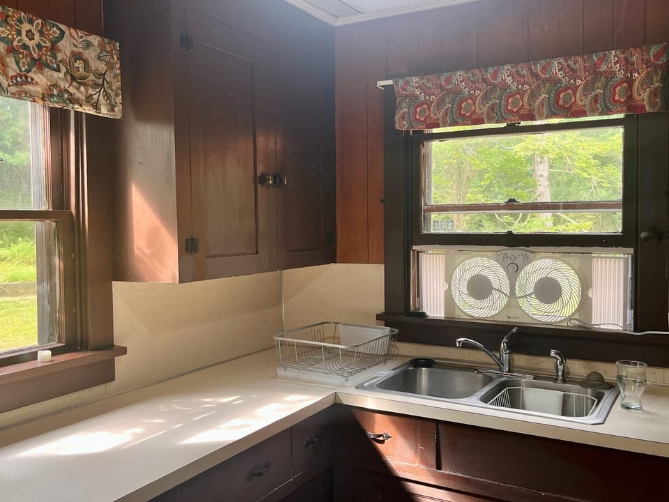 Double sink and ample counterspace