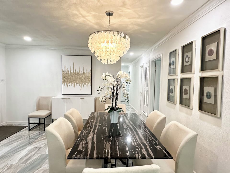 Elegant dining area.