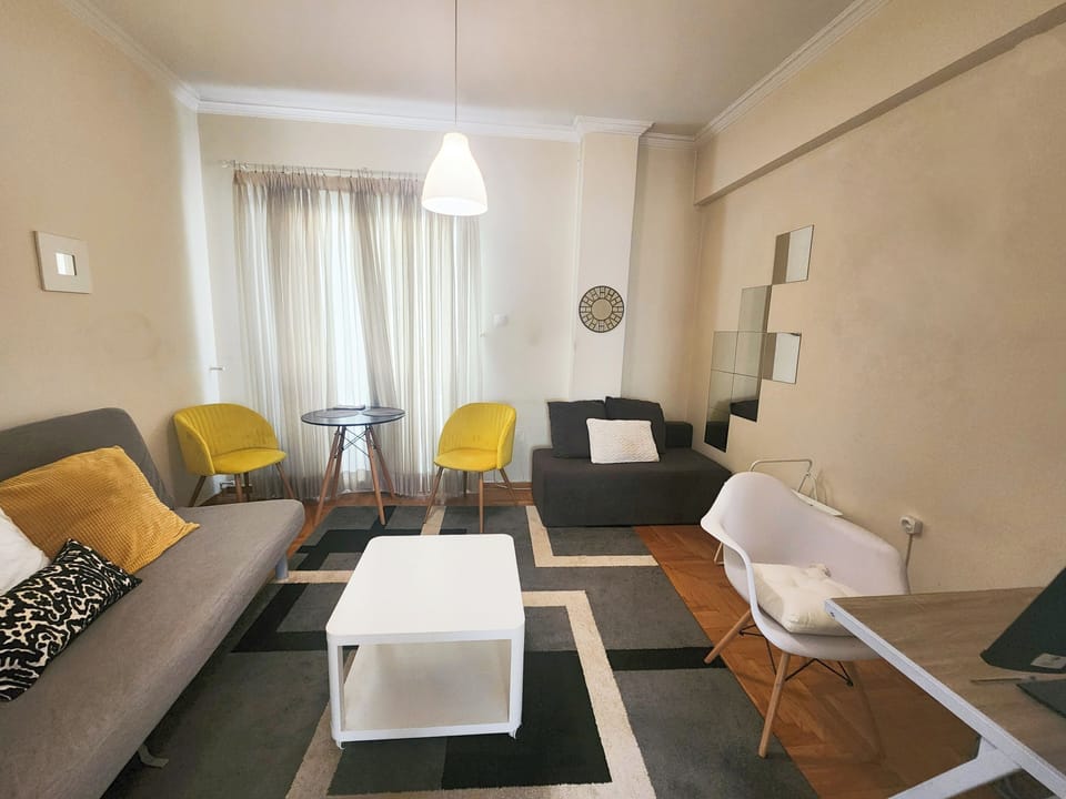 Living room with sofa bed for two