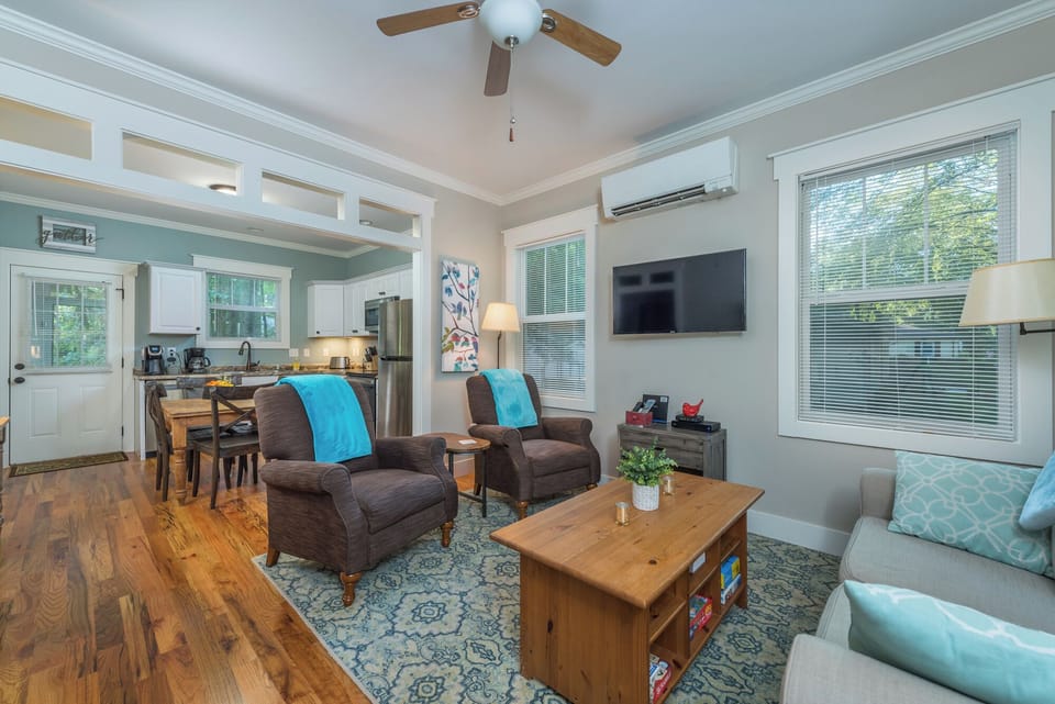 An inviting living area with comfortable furnishings and tasteful decor, creating a relaxing space to unwind after a day of exploration.
