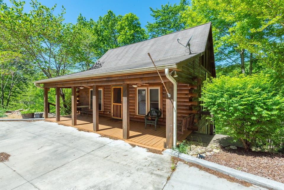 Cozy Cove Cabin is tucked in the forest & offers privacy and creek access.