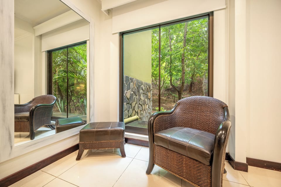Find your inner zen as you indulge in your favorite book with a naturalistic backdrop just outside.